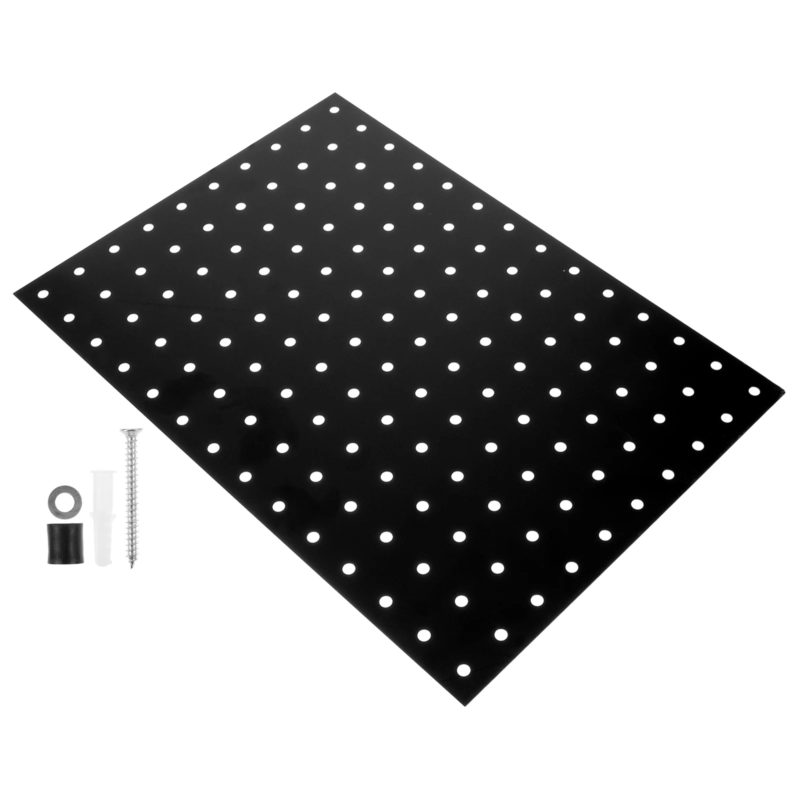 

Metal Pegboard 356x25CM Black Single Panel Wall Mount Tool Organizer Garage Workshop Storage Perforated Board Display