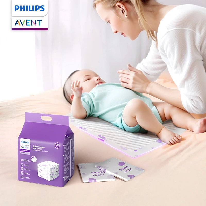 PHILIPS AVENT Disposable Baby Changing Pad Rapid absorption No dampness, no leakage  Baby care pad 20 tablets per box