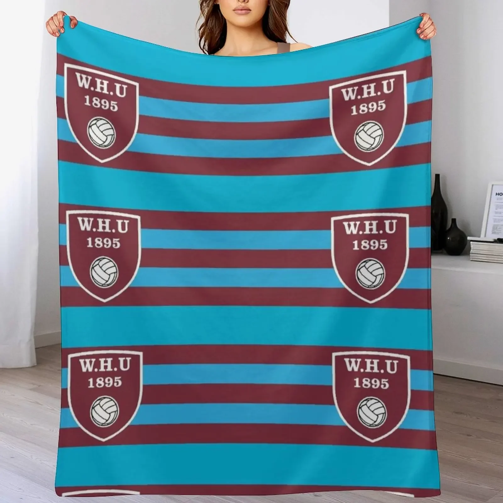 WHU long flag Throw Blanket Luxurious Soft Blanket Holiday Gift for Family