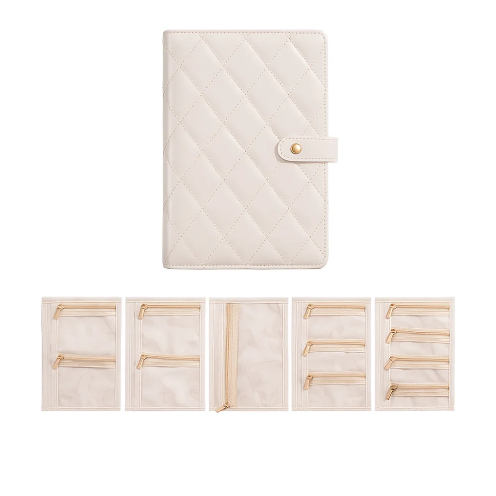 

Waterproof Jewelry Storage Book Portable Partition Jewelry Packaging Brochure Loose Leaf Detachable Necklace Binder Travel