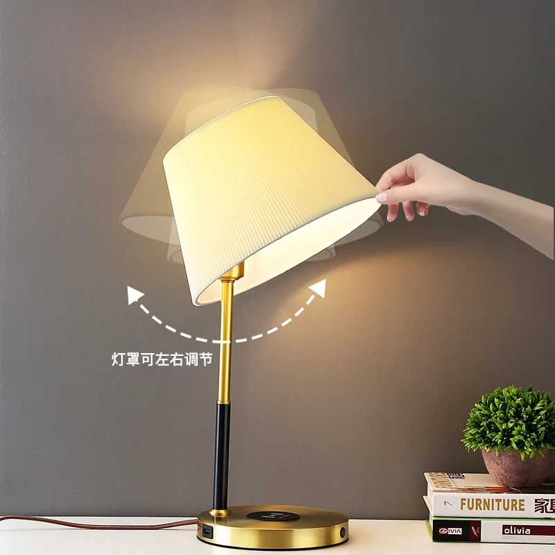 ULANI  Nordic Brass Table Lamp Modern Simplicity Living Room Bedroom Study LED Originality  Desk Light