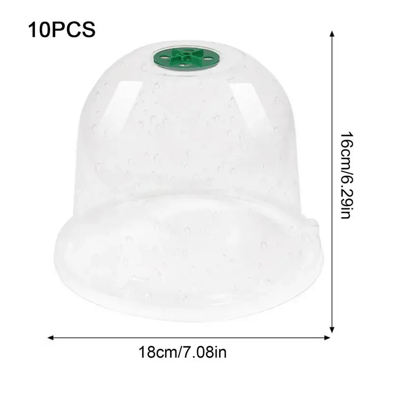 Humidity Domes For Plants 10PCS Propagation Dome Garden Cloche Adjustable Transparent Cloches For Plants Helps Plants Grow - view 6