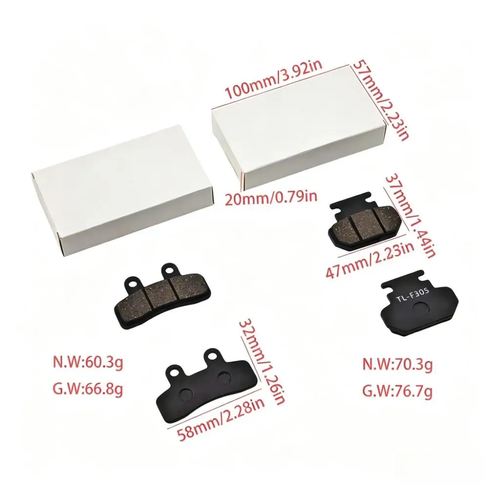 Metal Disc Brake Pads 47x37mm For Yozma IN10 Electric Bicycle Front Rear Stopping Power Upgrade Kit Outdoor Riding Components
