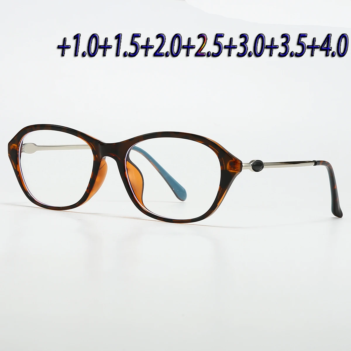 Fytoo Women's Tortoiseshell Presbyopic Reading Glasses, Stylish Minimalist Resin Lenses, Tr Frame, Comfortable Portable Magnifying