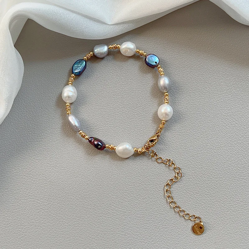 Baroque Pearl Bracelet for Women French Style Luxurious and Unique Design with High-Quality Freshwater Pearls Perfect Gift