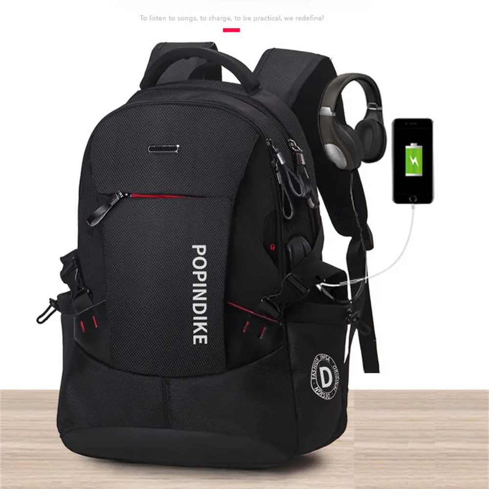 Nuovo studente borsa da scuola da viaggio di grande capacità Casual Oxford Outdoor ricarica USB Business semplicità zaino per Laptop da uomo coreano