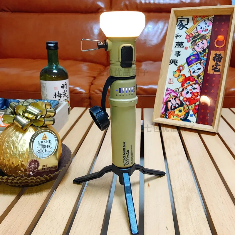 New outdoor camping long battery life portable camping light tactical wind ambient light handheld lighting