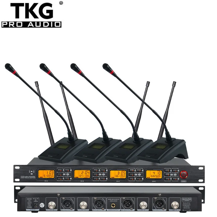 TKG UR4000C 640-690mhz UHF sound system gooseneck desk meeting conference wireless microphone for conferences