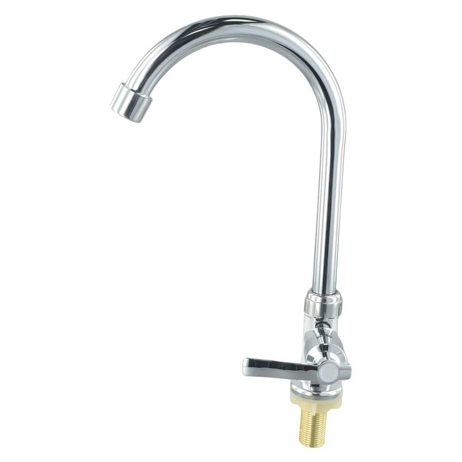 Taps Faucet Modern Single Hole Water-saving Bathroom Bent Plastic Steel Single Lever Kitchen Sink Druable Brand New