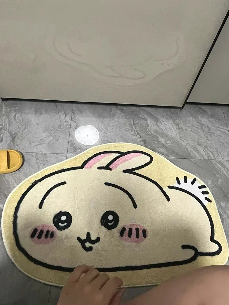 Kawaii Cartoon Teppich Anime Hachiware Usagi Plüsch-Bodenmatte Badezimmer Rutschfester Teppich Auto-Kissen Weiches Wohnzimmer Niedliche Dekoration Geschenk@ – Detail 1
