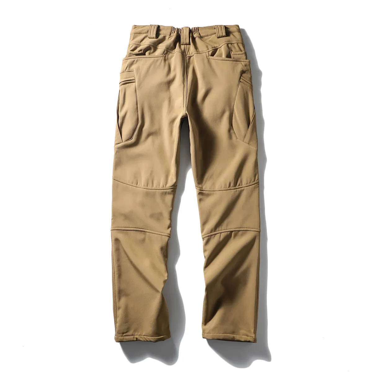 Cinturón de terciopelo de lana de concha suave para hombre, pantalones largos impermeables y cálidos, múltiples bolsillos, a prueba de viento, trabajo al aire libre, informal, invierno, regalo