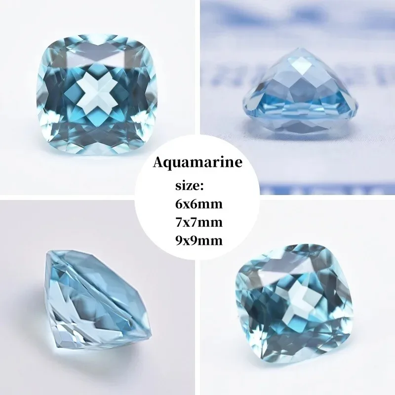 

Top Lab Grown Sapphire Cushion Shape for DIY Jewelry Making The Main Materials of Rings and Necklaces Selectable AGL Certificate
