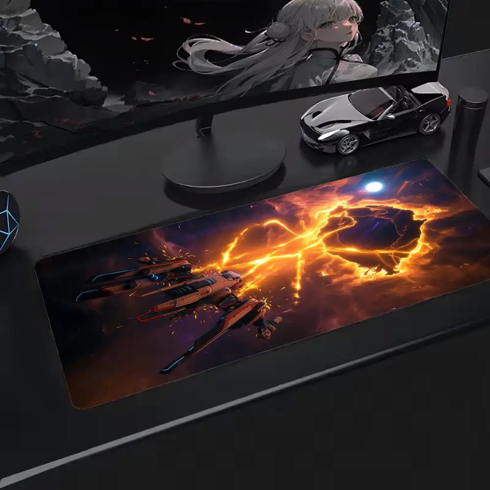 E-Everspace Mouse Pad Oversized Mouse Mat, Extended Gaming Surface, Non-Slip Backing, Perfect for Desk Use