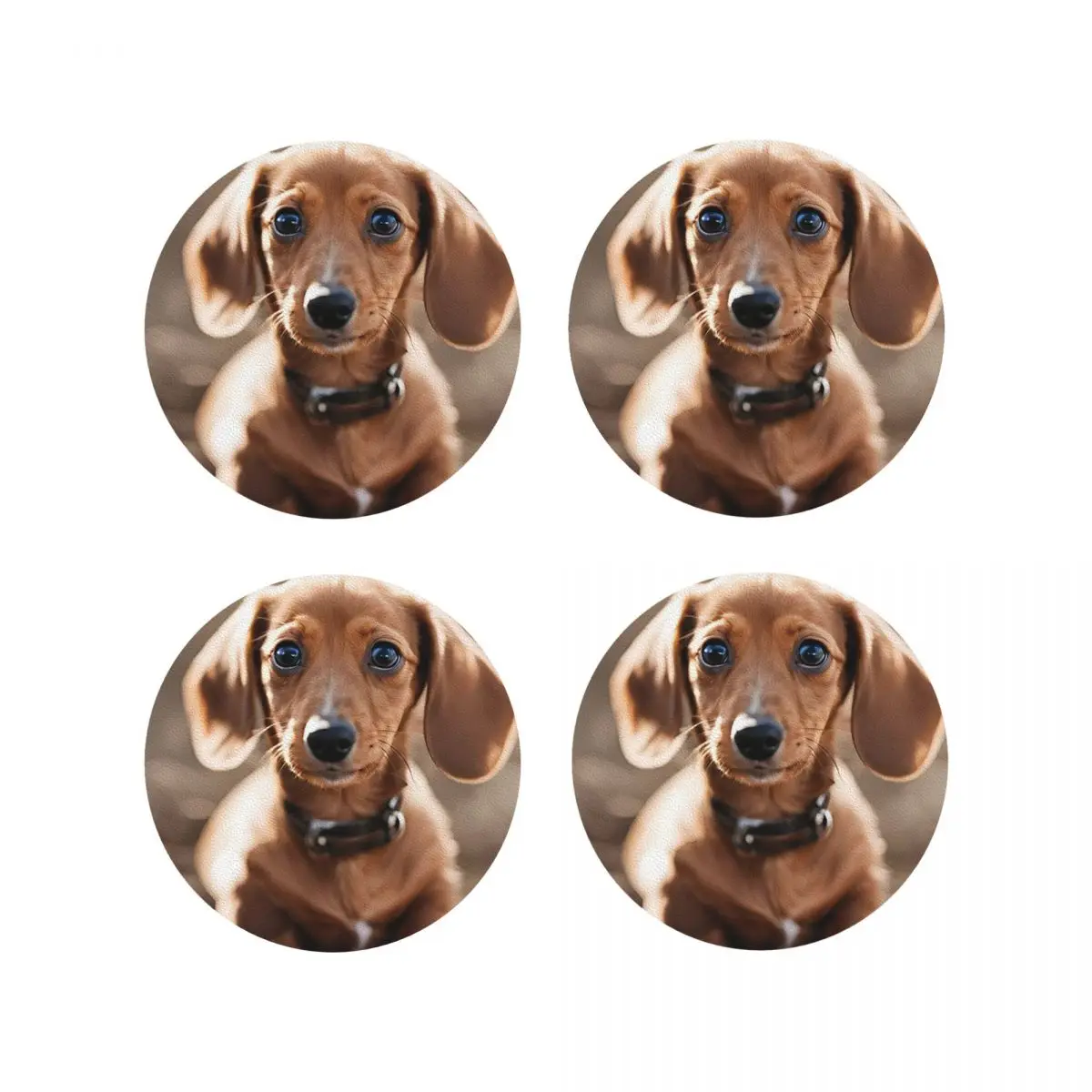 

Dachshund Dog Animal Coasters Kitchen Placemats Non-slip Insulation Cup Coffee Mats For Decor Home Tableware Pads Set of 4