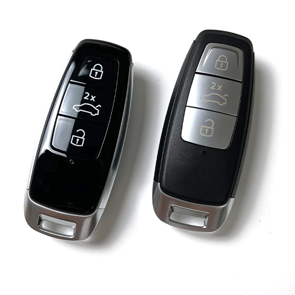 3ปุ่มดัดแปลงเปลี่ยน Key Shell สำหรับ Audi A6L A7 A8 Q7 Q8 2017-2022รถรีโมทคอนโทรล Shell กรณี Fob