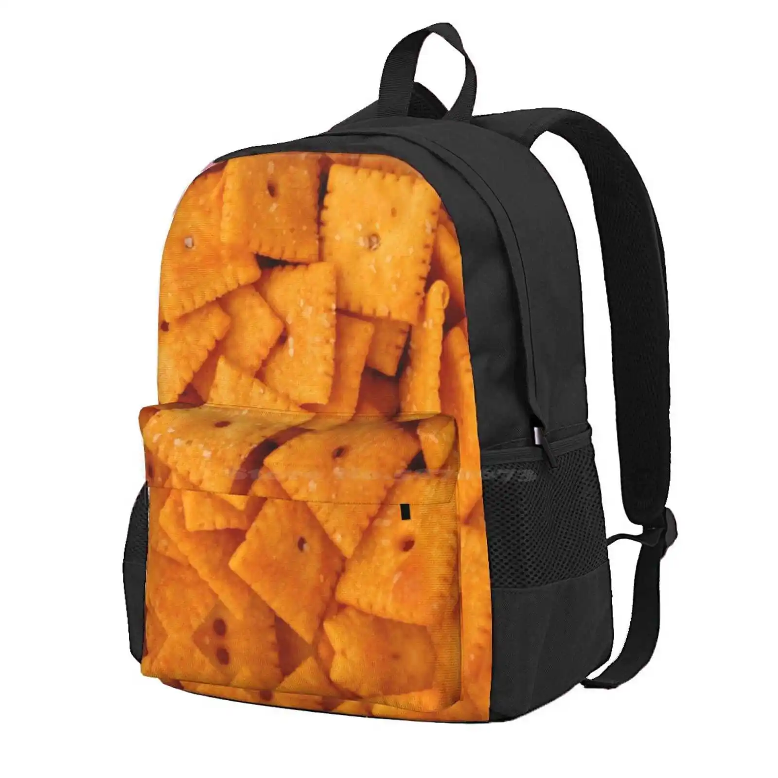 Chez Its Hot Sale Schoolbag Backpack Fashion Bags Camp Crackers Chez Its Cheez Cheese Food Yum Snacks Junk Chips Puff Hot All