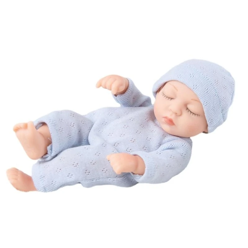 Q0KB 7in Dolls & Accessory Caucasian Doll Reborns Figurine เกมการเลี้ยงดู