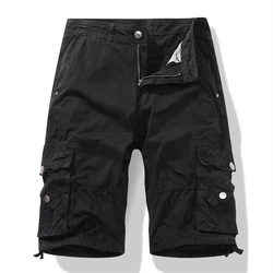 For 2024 Summer New Mens Casual Trouers Green Black Shorts Military Cargo Work Man Short Pants OverSize 30 38