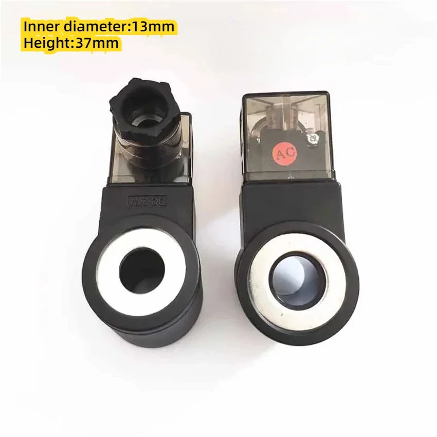 Hydraulic Lifting Threaded Cartridge Solenoid Valve Coil Inner Hole 13mm Height 37mm DC24V DC12V AC220V AC24V AC110V DC48V DC60V