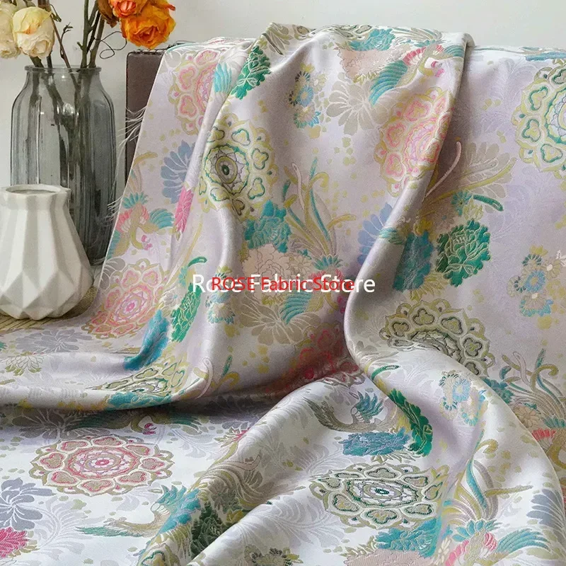 

1-метровая парчовая жаккардовая ткань в стиле ретро, женское платье, жилет Cheongsam, декоративная швейная ткань