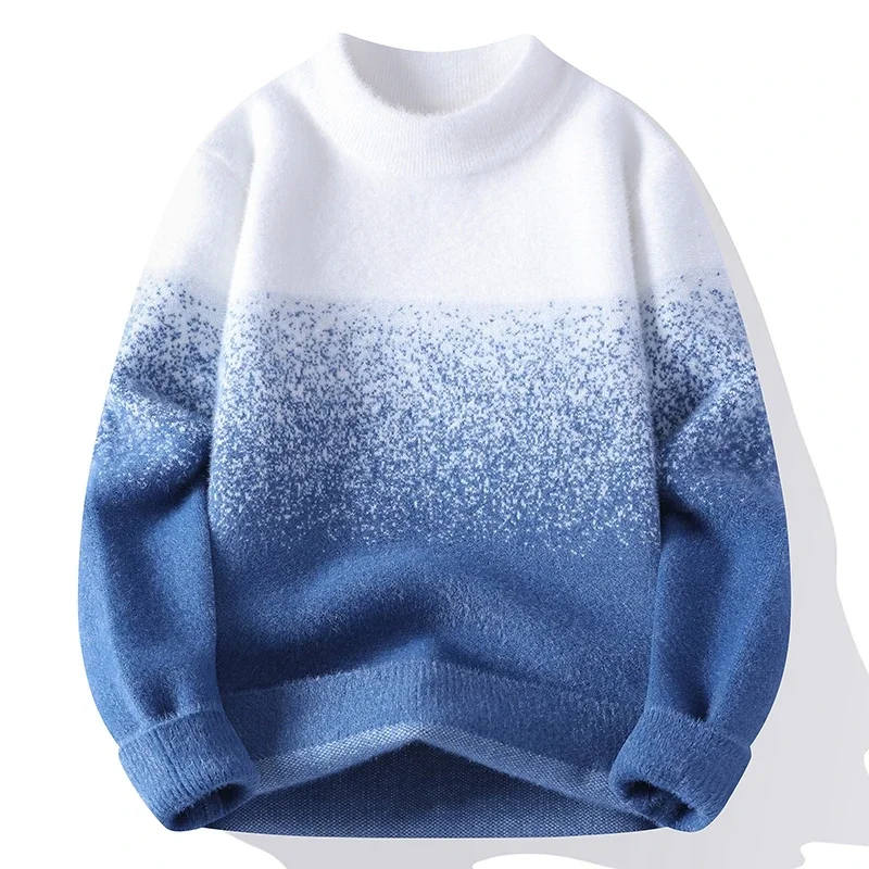 2026NEWSweaters Men Winter Letter Pattern Thick Sweater Men Student Youth Sweaters Autumn Men's Wool Pullovers Full