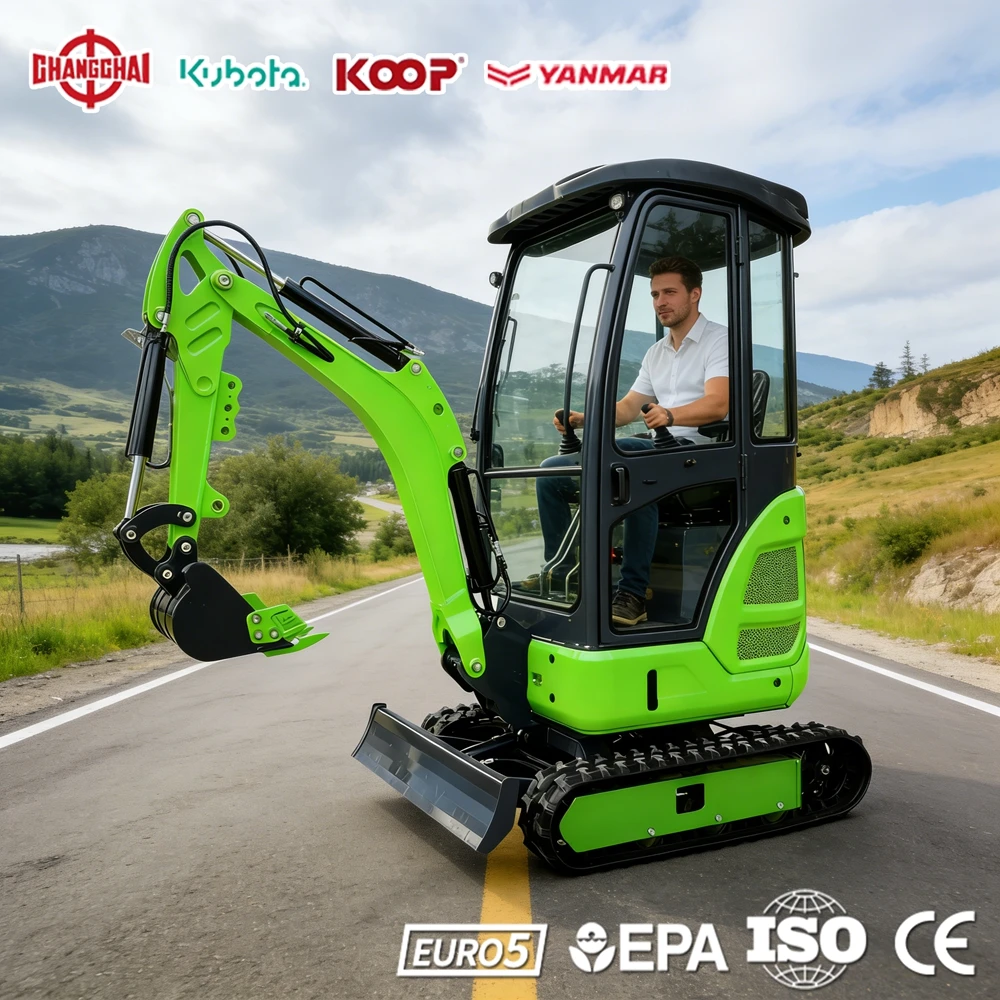 

Mini Excavator 0.8Ton Multifunctional Construction 1.5Ton Yanmar Engine 1.8Ton Europe CE Factory Direct Sale