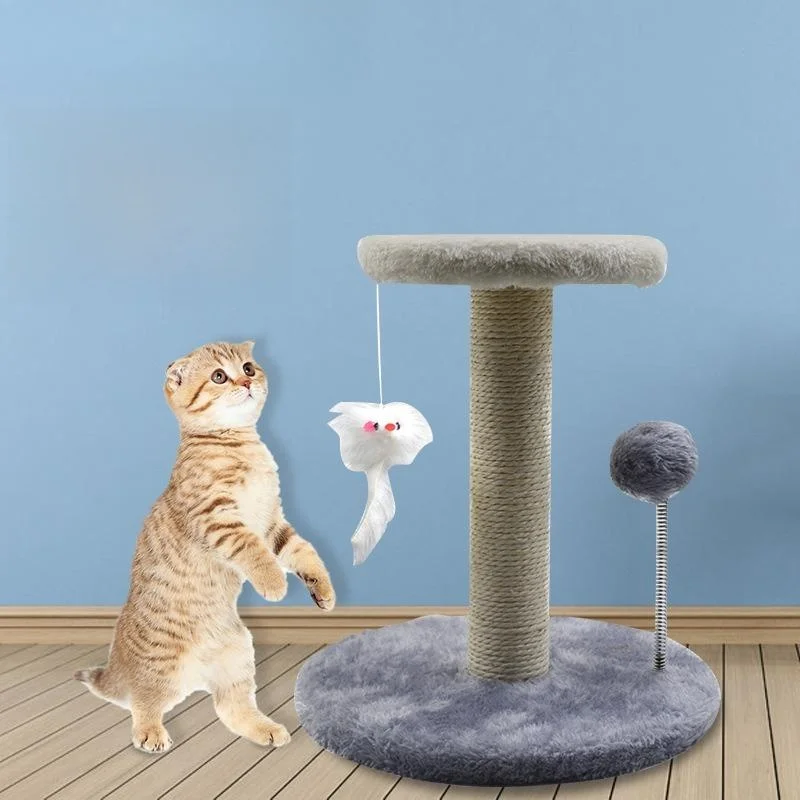 

Interactive Toy Scratch Post Stand up Jute Material Non edding Climbing Frame Fun Pet Supplies Teasing Products