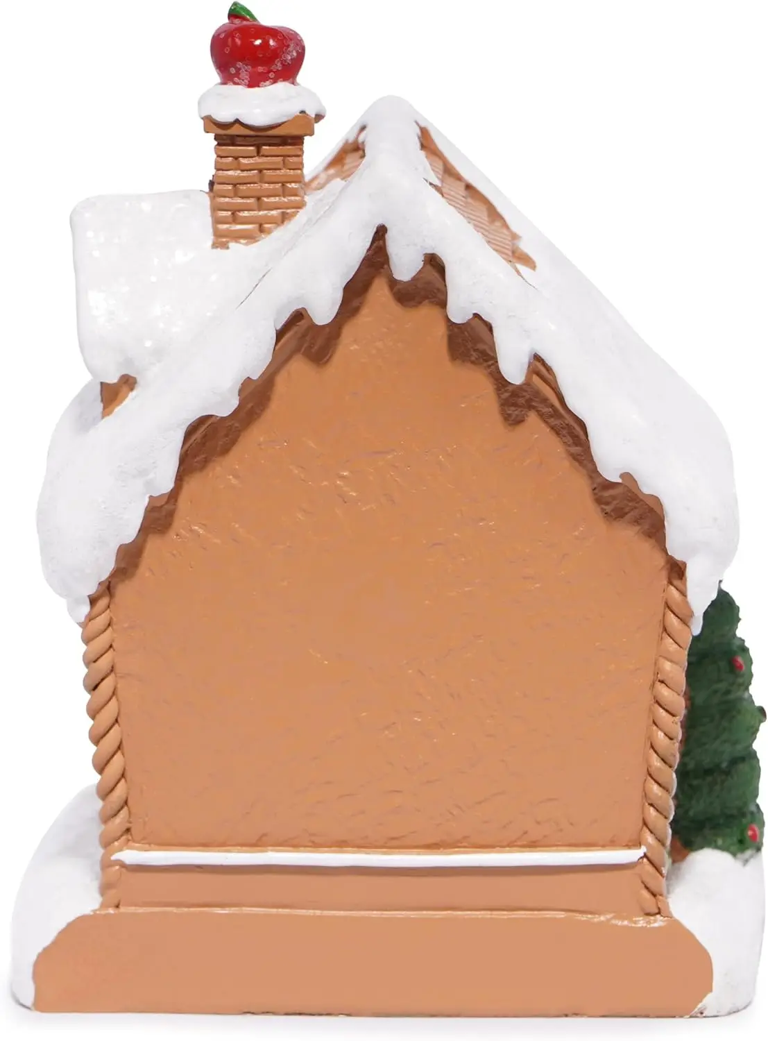 Christmas Gingerbread House Decoration Featuring Christmas Wreath Gingerbread Man and Apple Chimney Perfect Holiday Home Décor