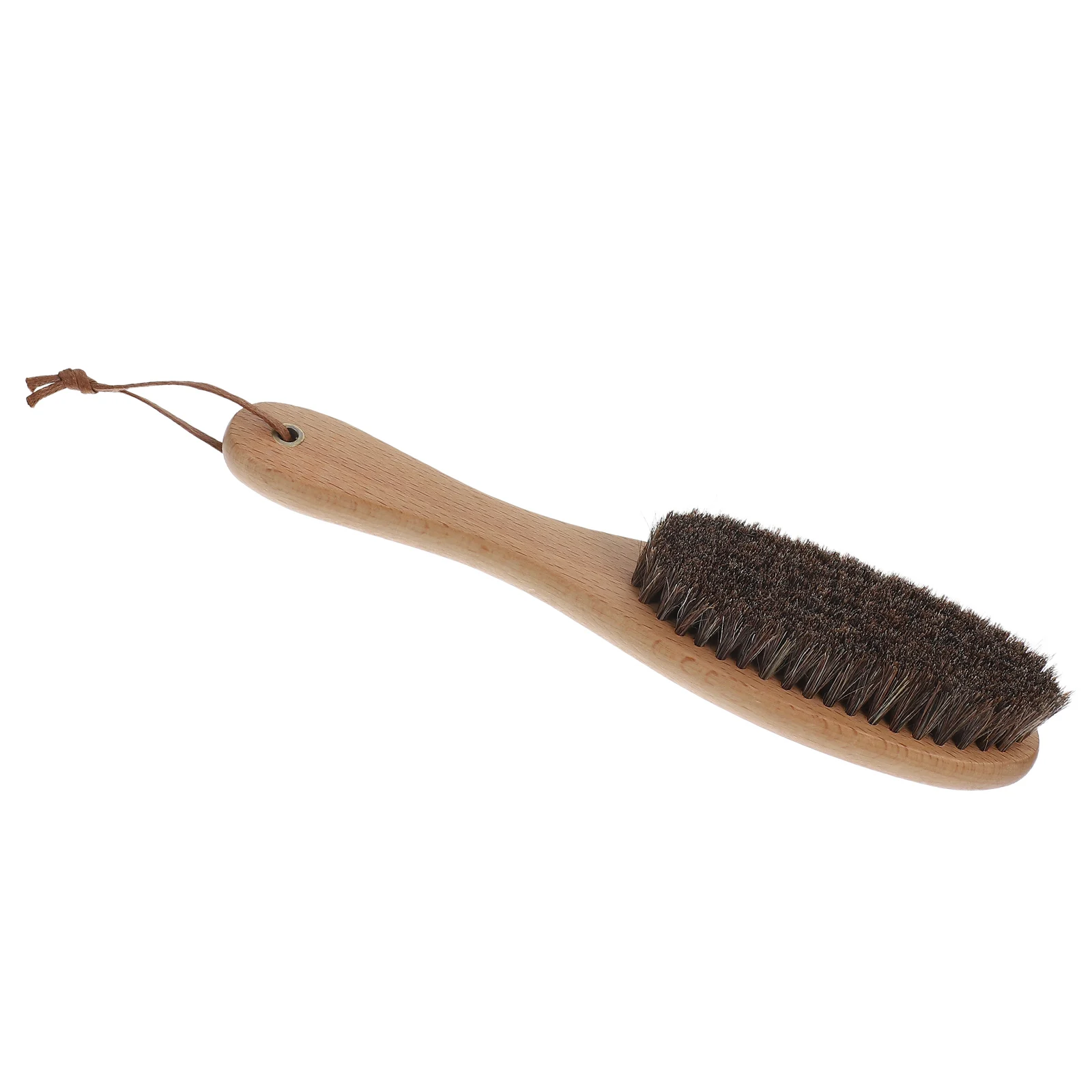 

Horsehair Dust Brush Wooden Handle Soft Bristles Grooming Horses Body Cleaning Dust Lint Remover Suit Clothes Brush