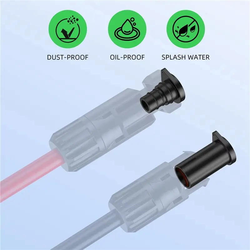 T21C 200 Pairs Solar Connector Caps, IP68 Weather Dustproof Male And Female Cap For Solar Panel Connectors