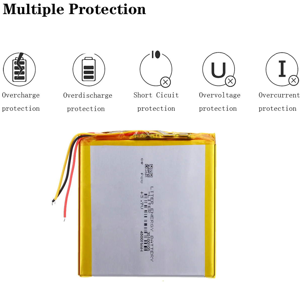 3 line  3.7V 35100105 4500MAH (polymer lithium ion battery) Li-ion battery for tablet pc Chuwi Hi9 Pro