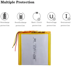 3 line  3.7V 35100105 4500MAH (polymer lithium ion battery) Li-ion battery for tablet pc Chuwi Hi9 Pro