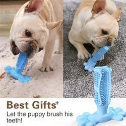 Dog Teeth Grinding Toy Dog Chew Toys Puppy High Tensile Silicone Pet Molar Bromopnea Teeth Cleaning Tool Interactive Toothbrush