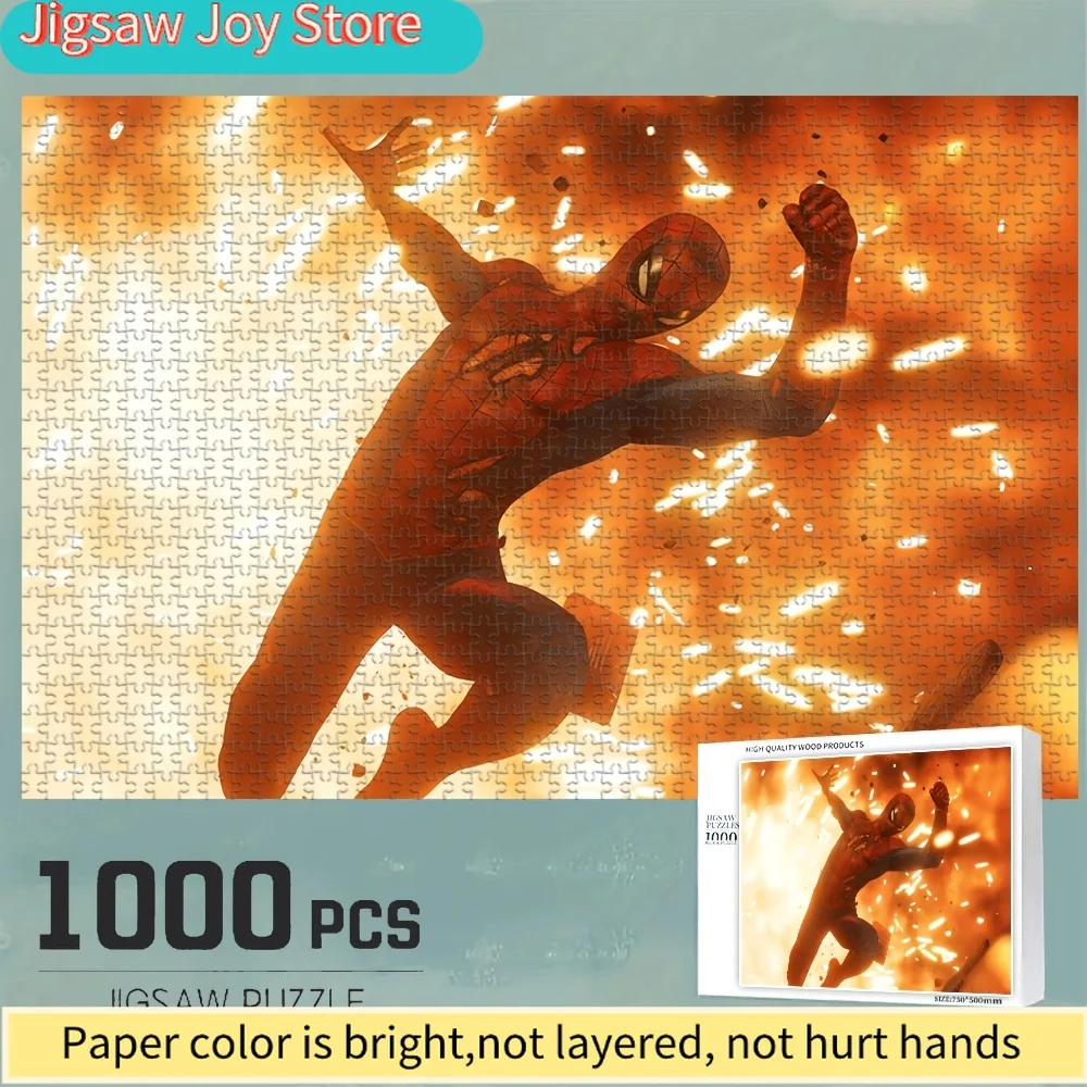 

Официальный продукт Marvel, посвященный классическому персонажу комиксов и фильмов Человек-паук, пазл, подходит для офисного стола, увлекательная игра.