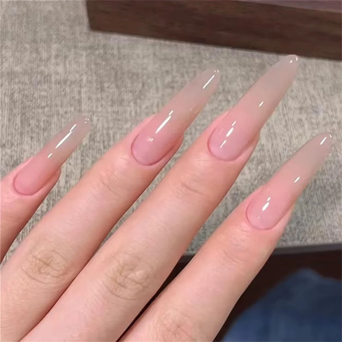 1 Stück 4 Farben Concealer Beliebter Nude Pink Farbverlauf Gel-Nagellack Semi-Permanent Soak-Off UV LED Nagelkunst-Gel INS – Detail 7