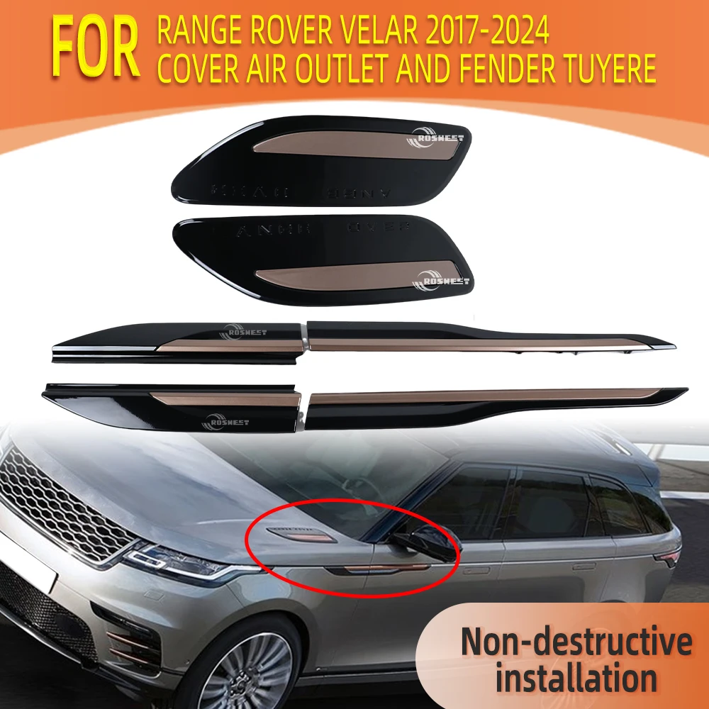 

Крыло на вентиляционное отверстие автомобиля из АБС-пластика для Land Rover Range Rover Velar L560 2017-2024, крыло на вентиляционное отверстие, автомобильные аксессуары