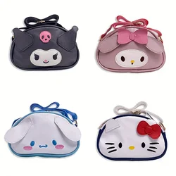 1pc Sanrio HELLOKITTY, KUROMI, My Melody, Cinnamoroll Mini Crossbody Bag, Lipstick Storage, Small Square Cosmetic Bag