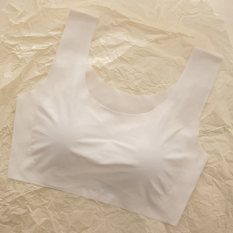 3dílná dámská spací podprsenka Ice Silk, sportovní vesta, pohodlná, prodyšná, šetrná k pokožce, široké ramenní popruhy, odnímatelná hrudní vycpávka - náhled 3