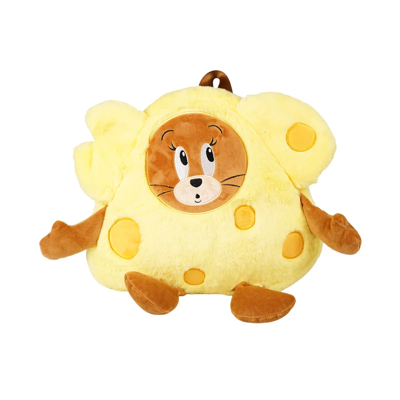 Plush Doll Backpack Kindergarten Cartoon Cute Cheese Doll Backpack Fun Girl Heart Backpack Students Backpack