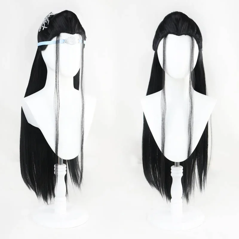 Grandmaster of Demonic Cultivation Mo Dao Zu Shi Wangji Cosplay Wig Long Black Wigs Heat Resistant Headwear Role Play Prop