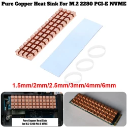 Copper SSD M2 Radiator Thin Heat Sink NVME NGFF M2 2280 Solid State Hard Disk Heatsink PC Notebook Cooler Thermal Cooling Pad