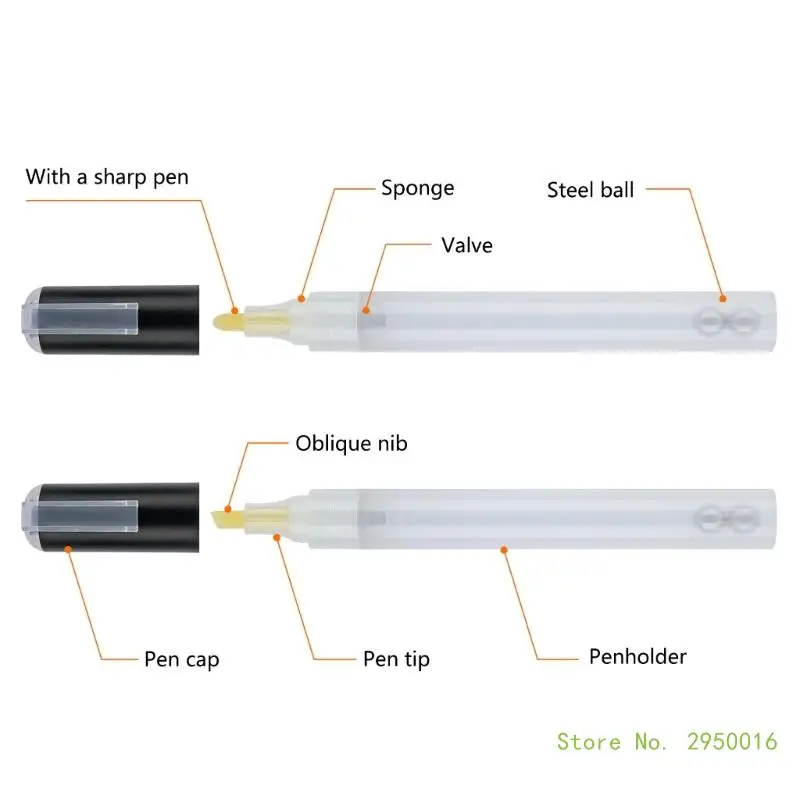 Imagem -05 - Marcadores de Tinta Vazios para Pintura Rupestre Caneta Acrílica em Branco Canetas Recarregáveis Pcs