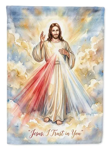 Carolines Treasures Jesus I Trust in You Christian Divine Mercy Style House Flag ZZY