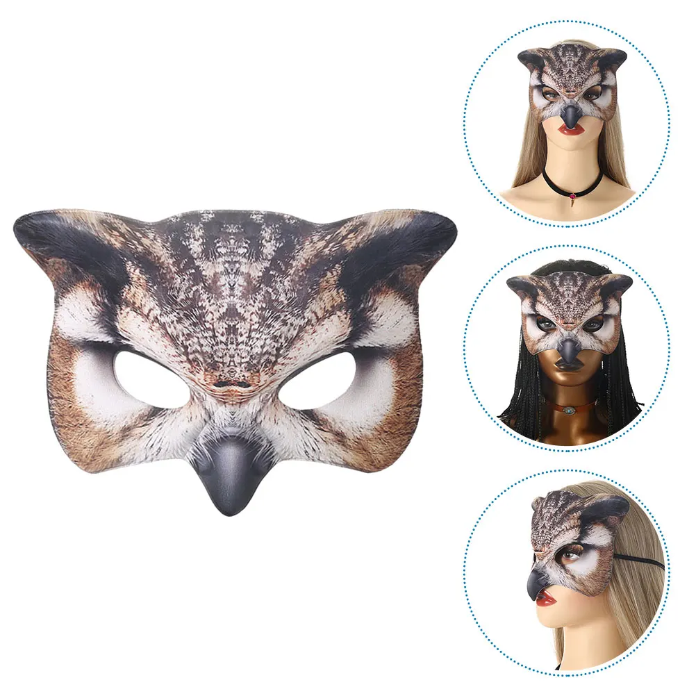 

Skin Care Owl Mask Miss Realistic Eva Face Halloween Animal Masquerade for Women