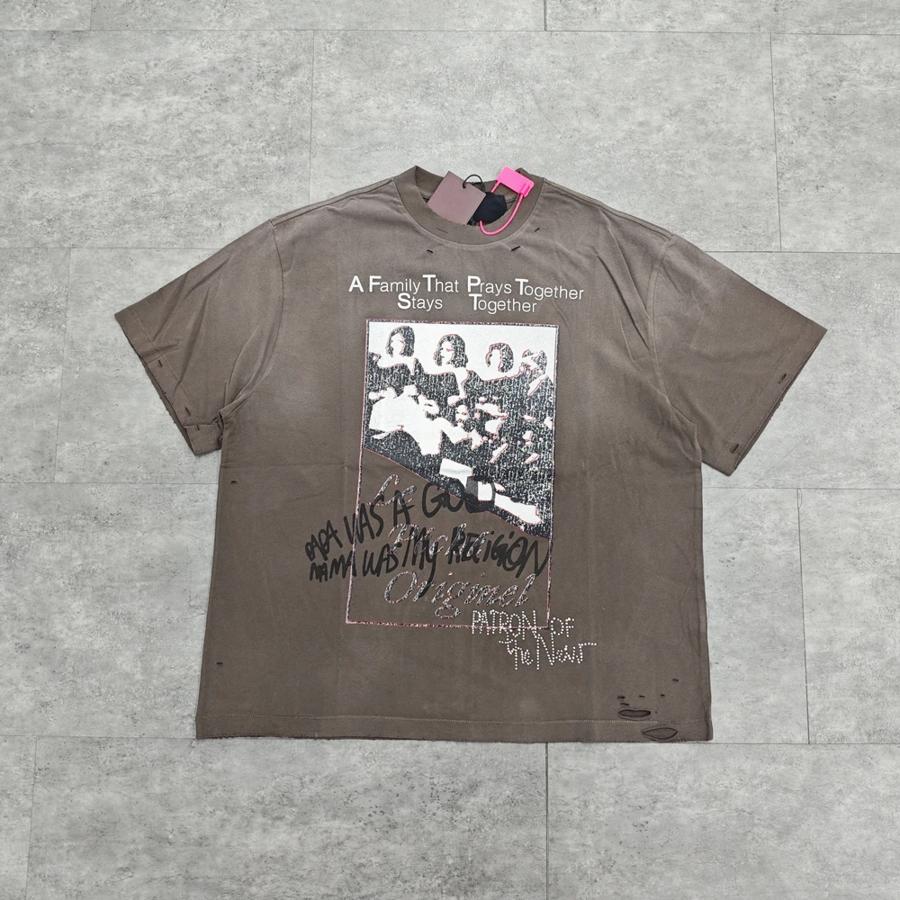 

Мужская футболка Yao Fashion Daliy Wear Street Style с коротким рукавом, оверсайз, свободного кроя, с ретро-графическим принтом, из чистого хлопка.