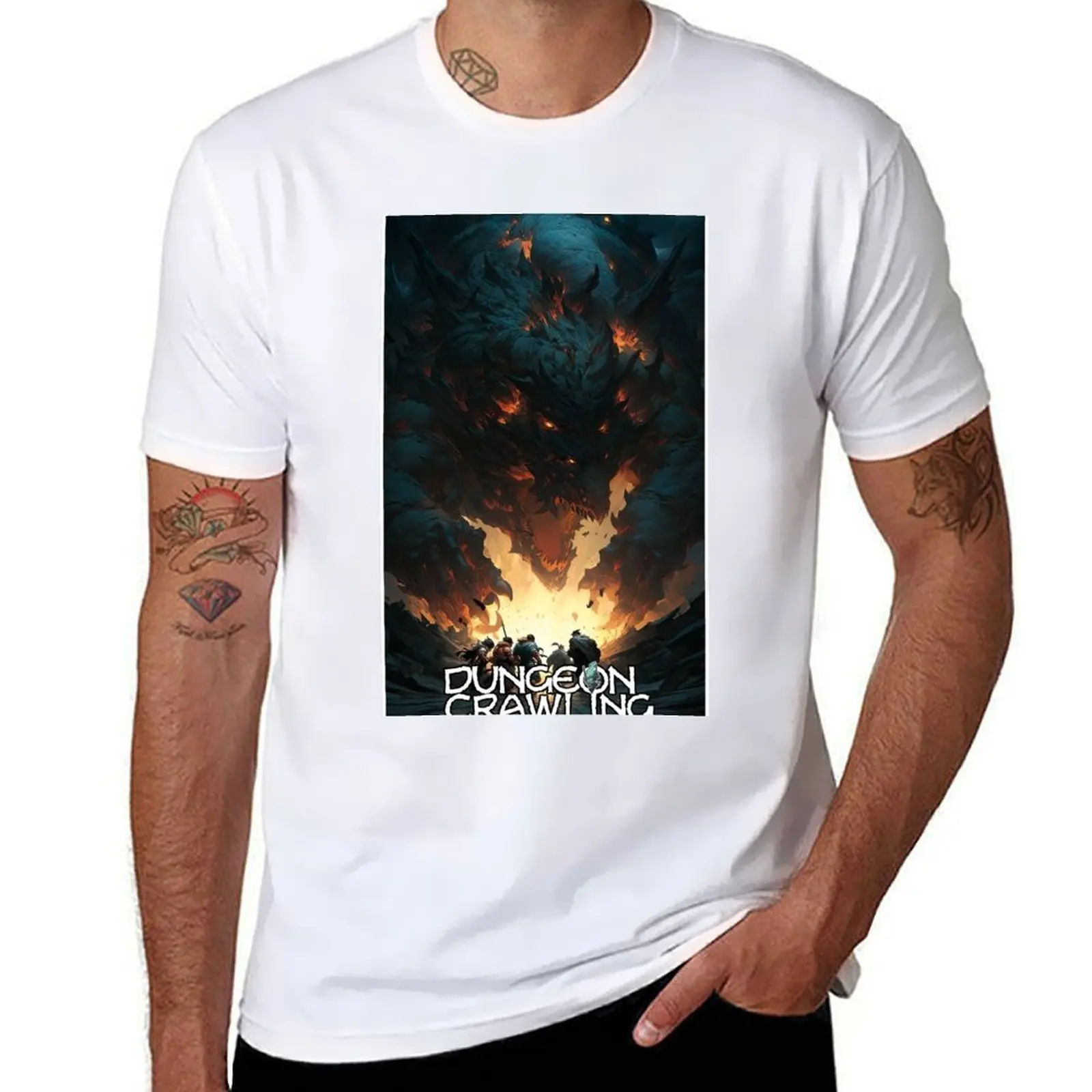 

Dungeon Crawling - Gorgomotha the World Ender - Logo Version T-Shirt men t shirt cotton 100% T-Shirt