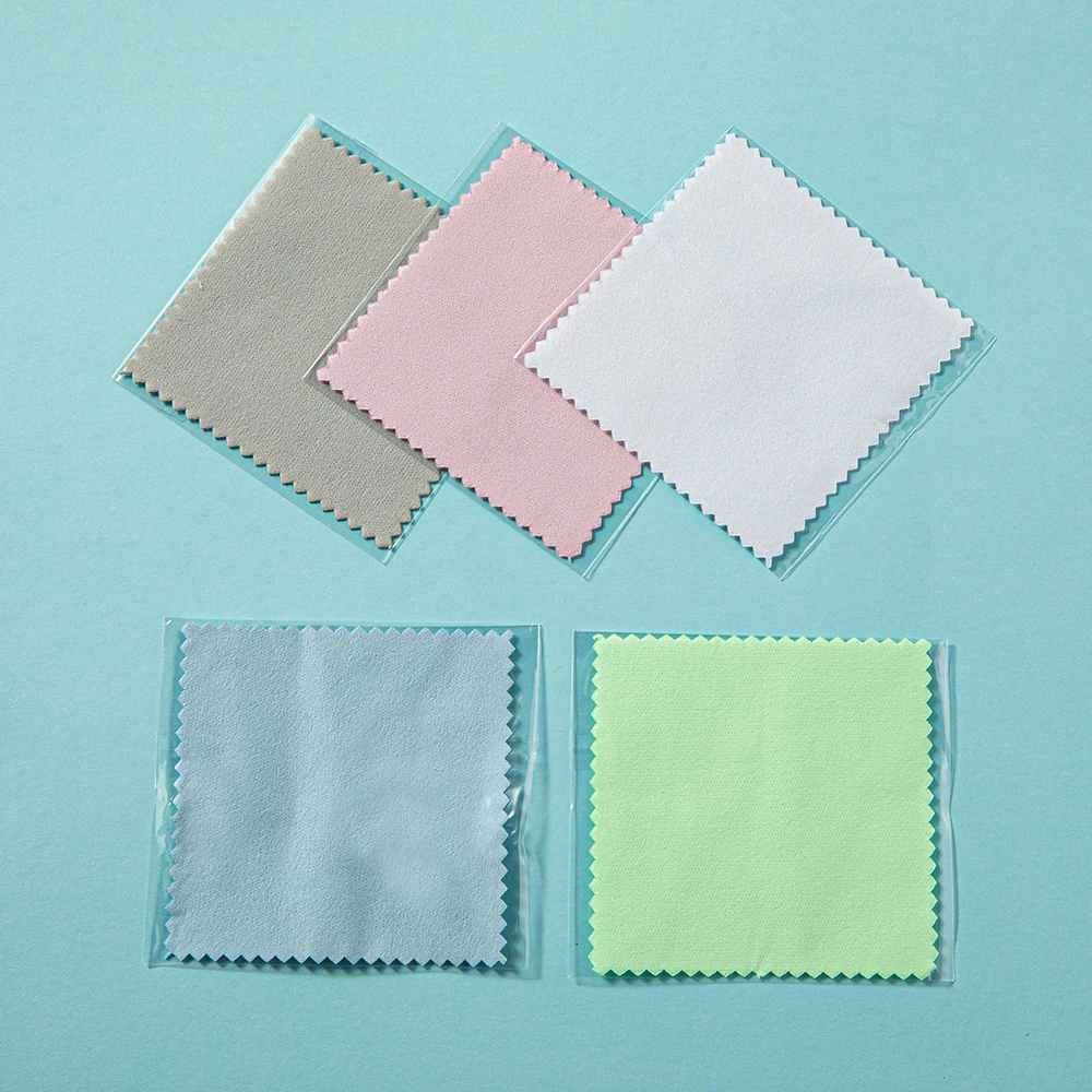 50 stücke 8x8 cm Einzeln Verpackt Polnischen Polieren Tuch Silber Farbe Reinigung Weichen Wischen Wischen Tuch Für Schmuck werkzeug Liefert – Detail 1