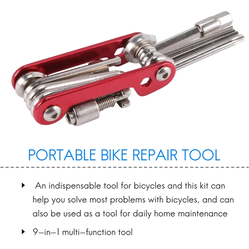 Bicycle Repair Tools, Bicycle Multi-Function Tool Kit, Portable All-In-One Mini Universal Bicycle Tool Repair Kit