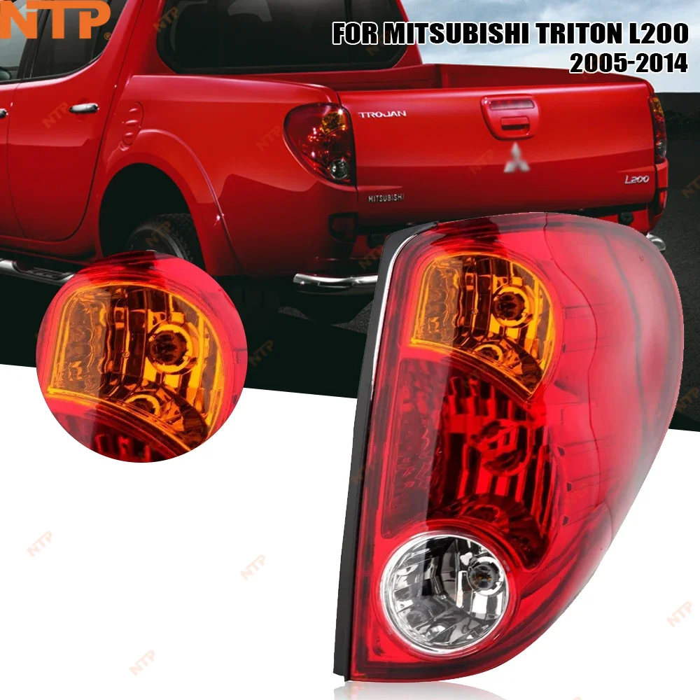 For Mitsubishi L200 2005-2014 Tail Light Assembly Pair Left+Right Rear Brake Turn Signal Lamp Pickup Plug and Play Auto Parts