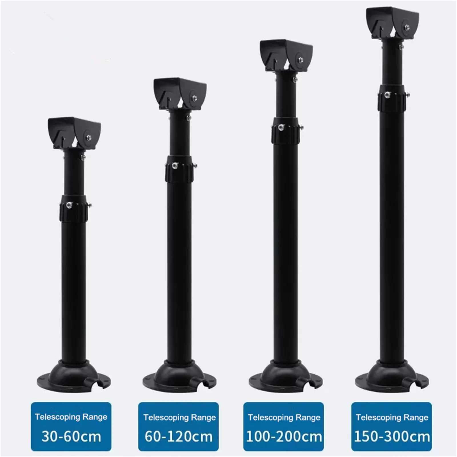 Adjustable Extension CCTV Camera Ceiling Mount Bracket Aluminum Alloy Telescopic Support Stand for Bullet Dome Security Camera